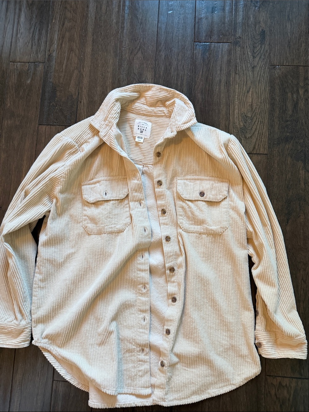 Billabong Cream Corduroy Button-Down Shirt